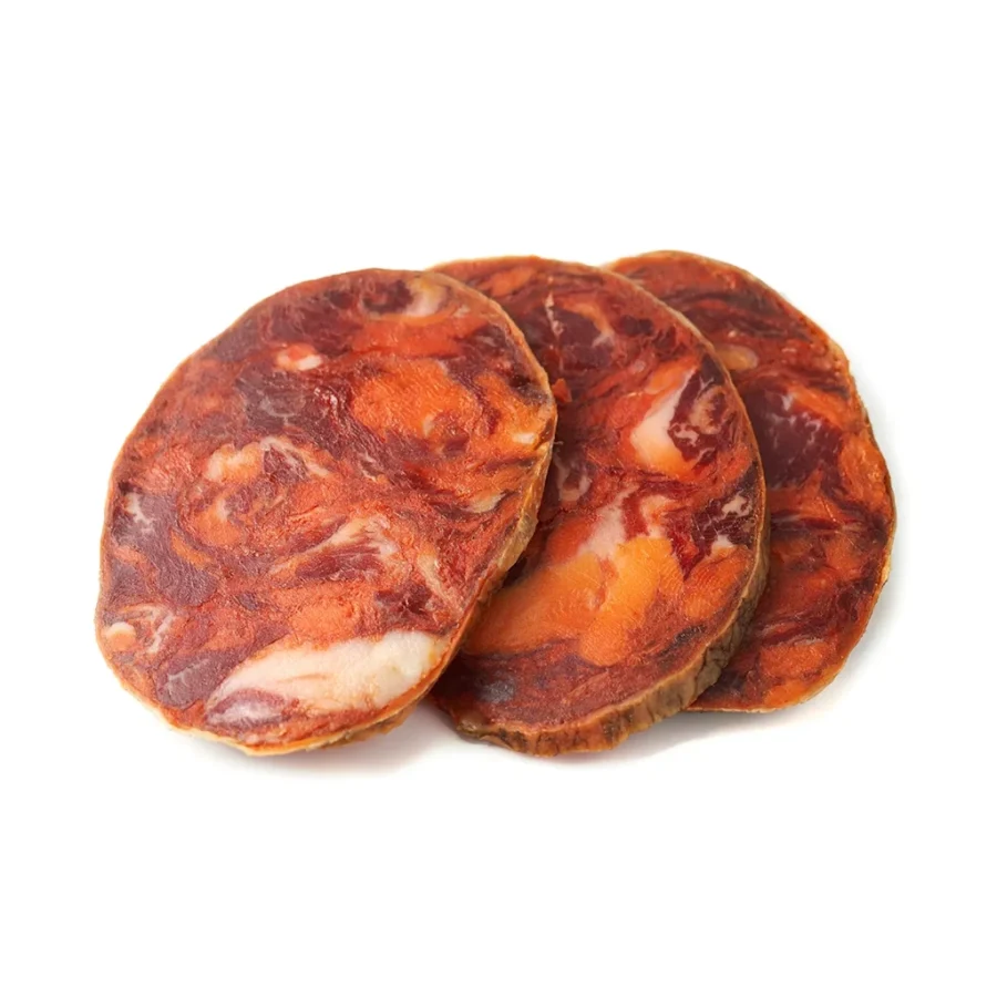Iberian Acorn-fed Cular Chorizo ​​“Natural” from Guijuelo, slices