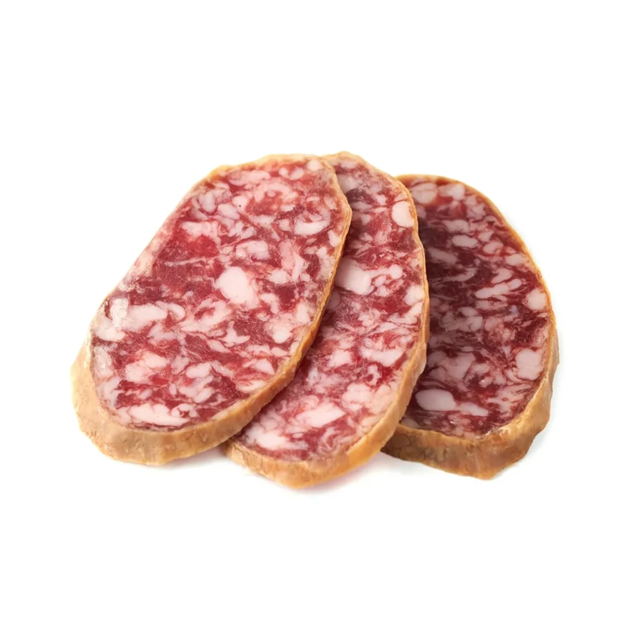 Salchichon-Cular-Acorn-Fed Iberico-Campana-Tapas slices from Guijuelo