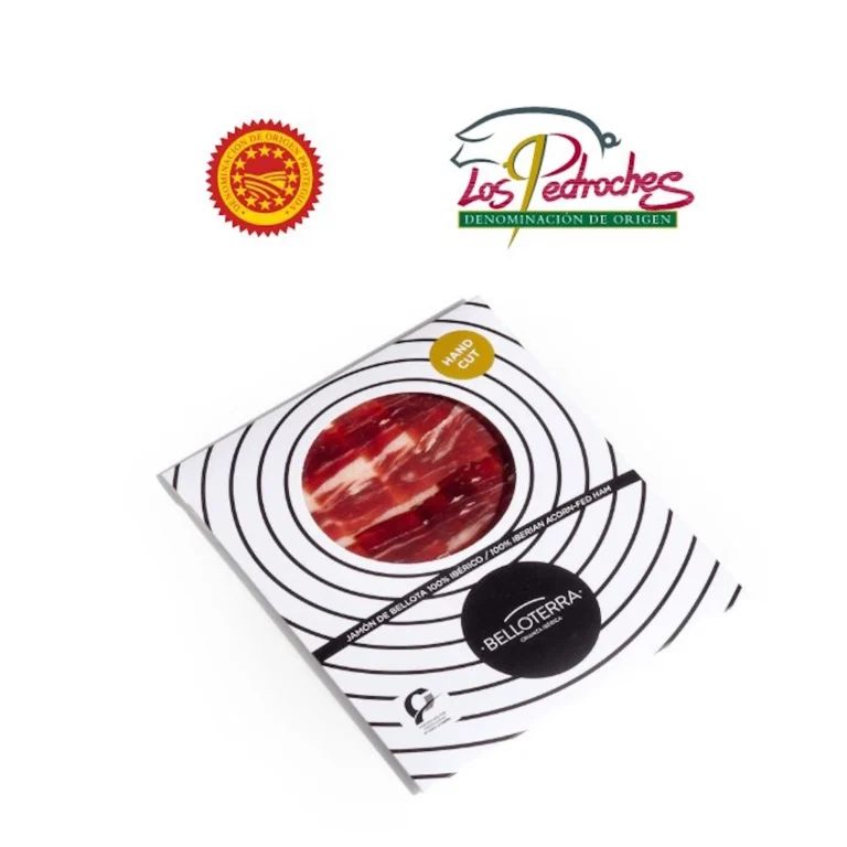 Jamón de Bellota 100% Ibérico D.O., cortado a mano. 5 x Estuche Premium Belloterra
