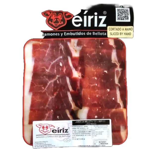 Loncheado a mano - Jamón 100% Ibérico de Bellota - Eíriz - DO Jabugo - 100g